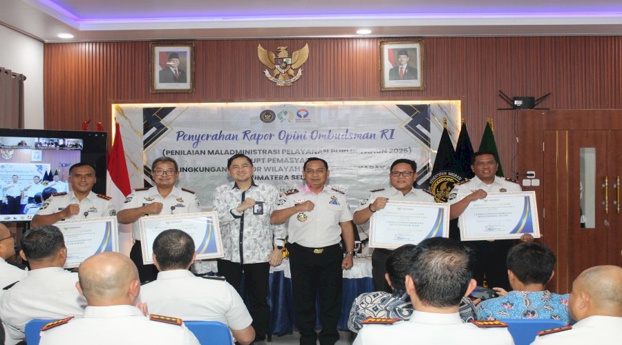 UPT Pemasyarakatan Sumsel Raih Rapor Opini 2025 dari Ombudsman RI