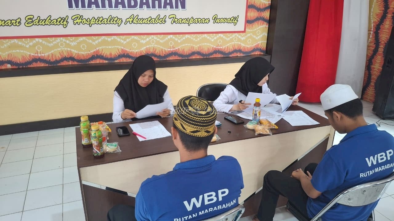 Rutan Marabahan Gandeng Bapas Banjarmasin Laksanakan Litmas 20 Warga Binaan