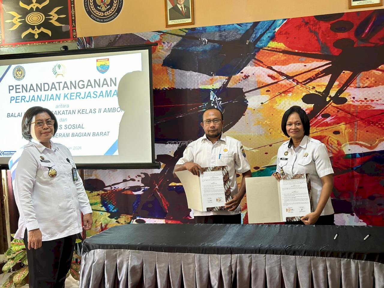 Bapas Ambon Teken PKS dengan Dinsos dan Disdik SBB, Siapkan Pelaksanaan Pidana Kerja Sosial