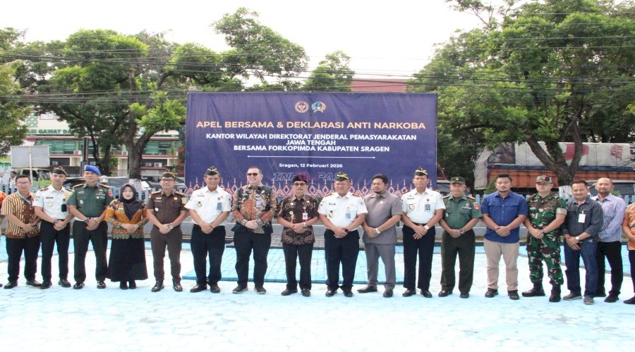Kanwil Ditjenpas Jateng Deklarasikan Perang Lawan Narkoba bersama Forkopimda Sragen dan BNNP Jawa Tengah