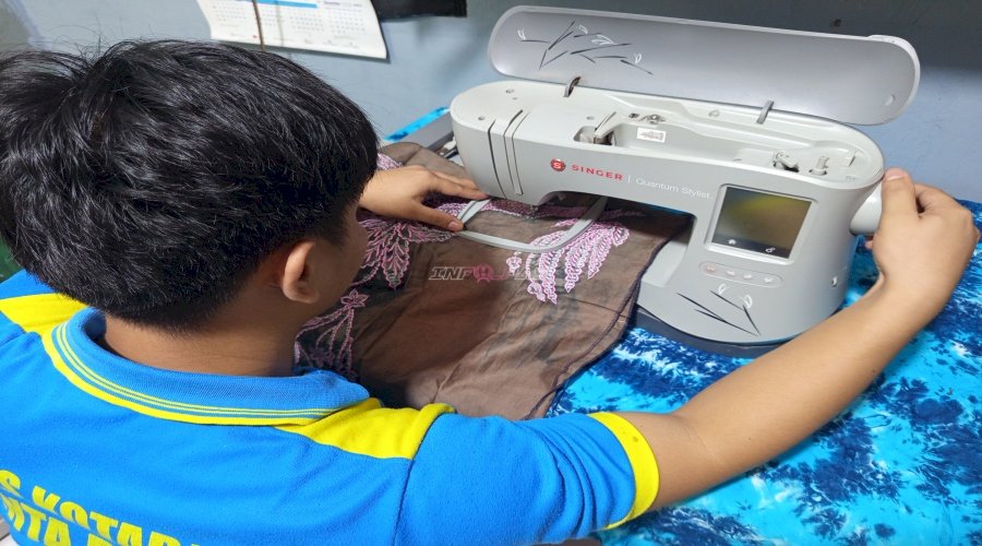 Lapas Kotabaru Kembangkan Bordir Motif Sasirangan dan Produksi Keripik Pisang