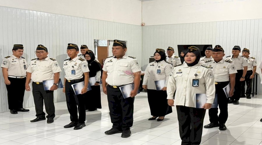 Rutan Majene Gelar Penyematan Tanda Pangkat, Perkuat Komitmen Profesionalitas dan Integritas