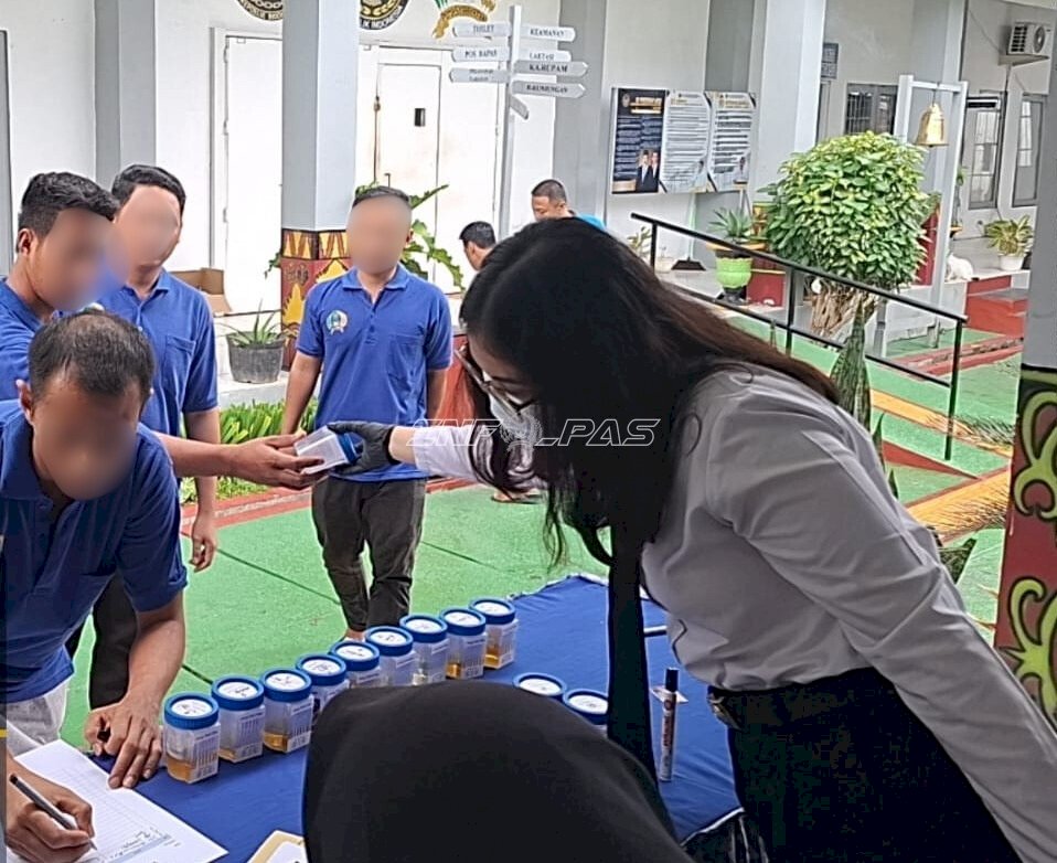 Perkuat Deteksi Dini, Rutan Rantau Bersama Kodim 1010/Tapin Gelar Razia dan Tes Urine