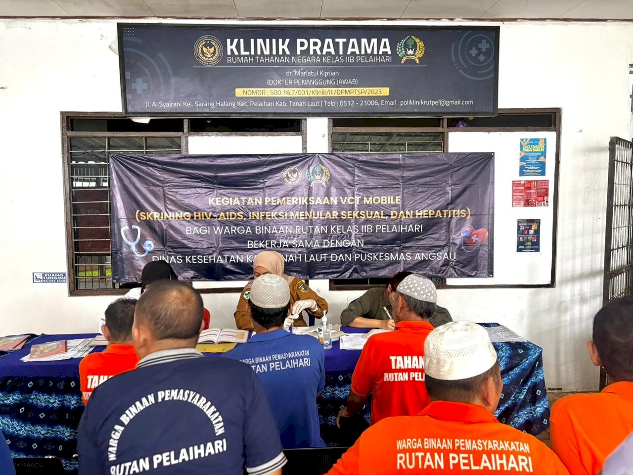 Rutan Pelaihari Perkuat Deteksi Dini Penyakit Lewat Posbindu dan VCT Mobile