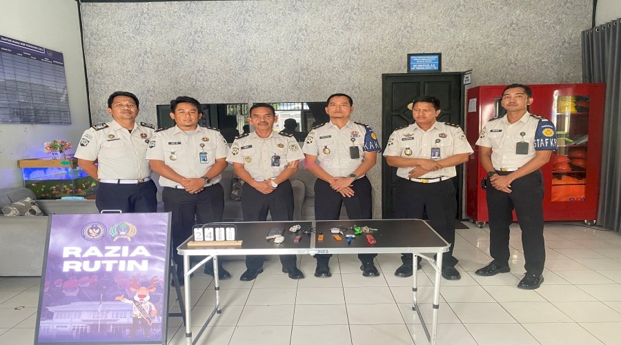 Lapas Tanjung Gencarkan Razia, Wujudkan Hunian Bersih dan Aman