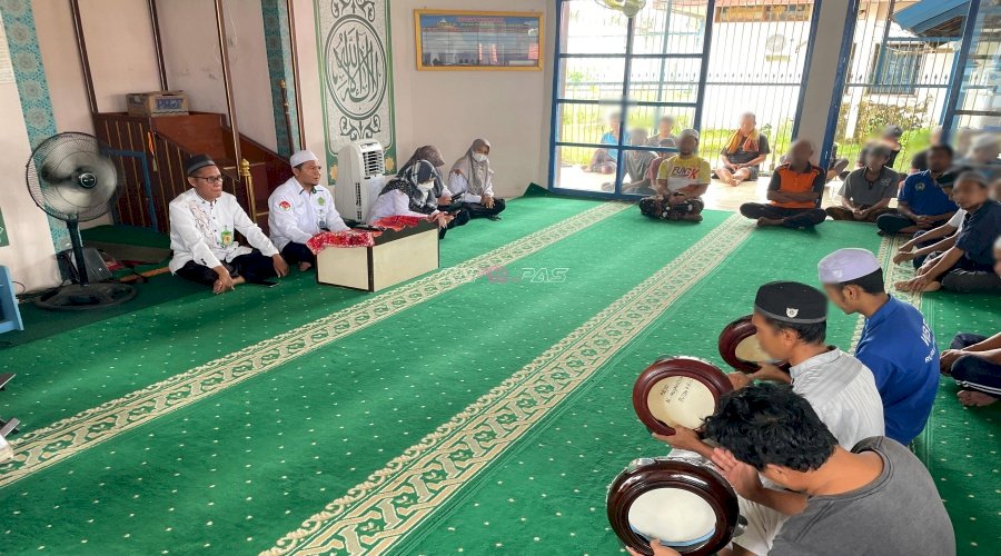 Selawat dan Tausiah di Masjid Al Mujahiddin, Rutan Marabahan Perkuat Pembinaan Keagamaan