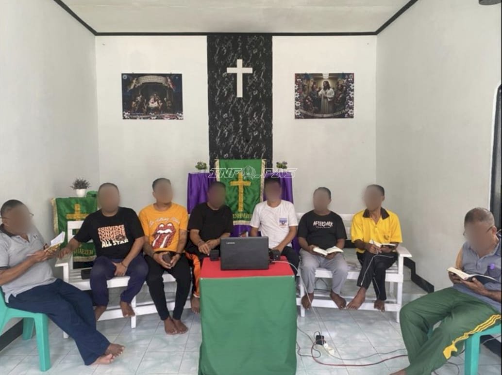 Indahnya Toleransi Lapas Wahai, Warga Binaan Kristen Tetap Khusyuk Beribadah di Bulan Ramadan