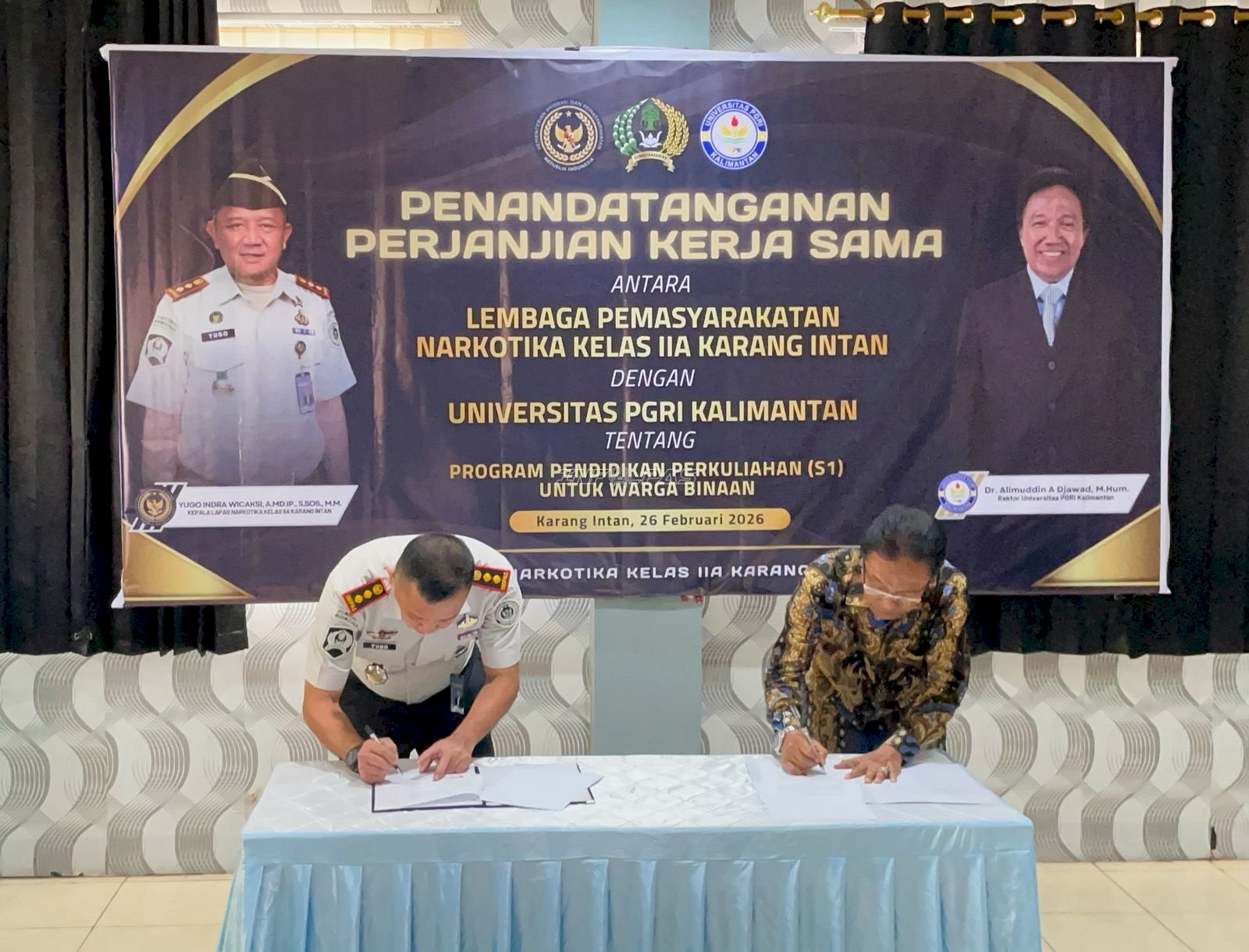 Cetak Sejarah, Lapas Narkotika Karang Intan Gandeng Universitas PGRI Kalimantan Hadirkan Program S1 untuk Warga Binaan