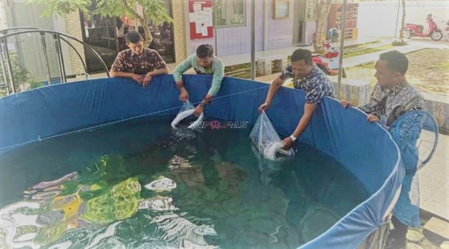 Bapas Amuntai Siapkan Kolam dan Tebar Bibit, Bimbing Klien Menuju Mandiri