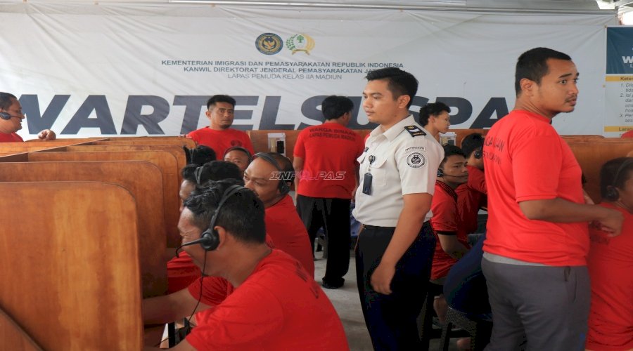 Pastikan Komunikasi Warga Binaan Terjaga, Lapas Pemuda Madiun Optimalkan Wartelsuspas