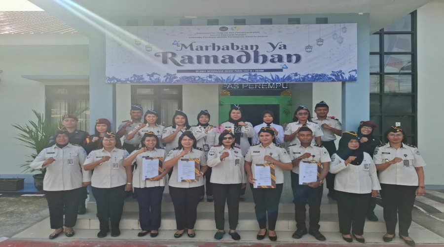 Empat Petugas Lapas Perempuan Ambon Naik Pangkat, Tegaskan Peningkatan Standar Kerja 