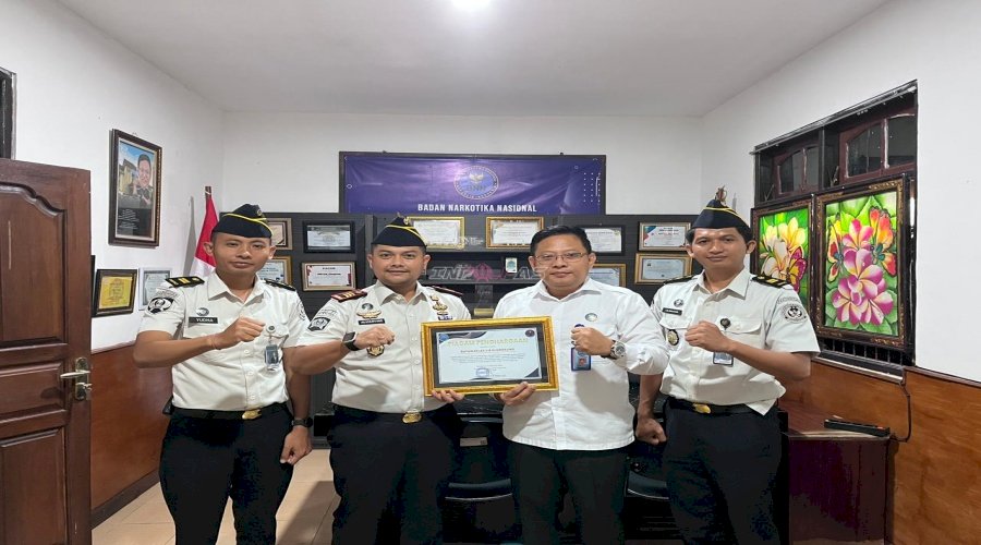 Rutan Klungkung Raih Penghargaan Rutan Bersinar dari BNNP Bali