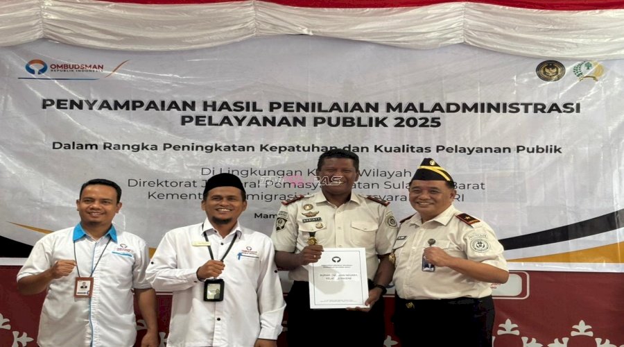 Rutan Majene Raih Kategori Kualitas Pelayanan Baik pada Penilaian ORI Perwakilan Sulbar Tahun 2025