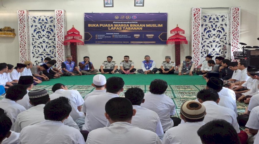 Petugas dan Warga Binaan Lapas Tabanan Nikmati Hangatnya Buka Puasa bersama Garda Muslim Peduli Bali