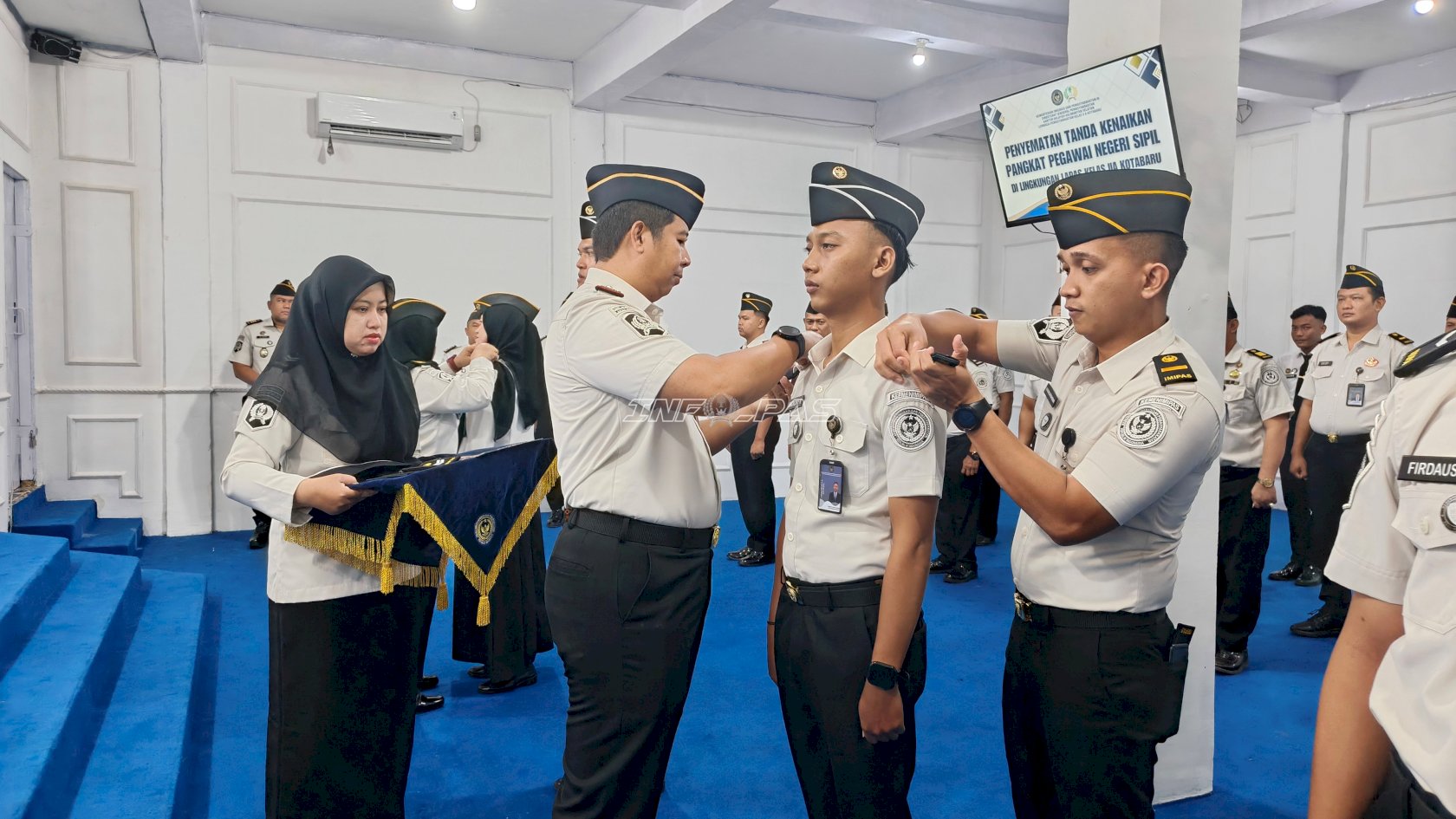 Penyematan Kenaikan Pangkat Lapas Kotabaru Jadi Penguat Kinerja dan Integritas Pegawai