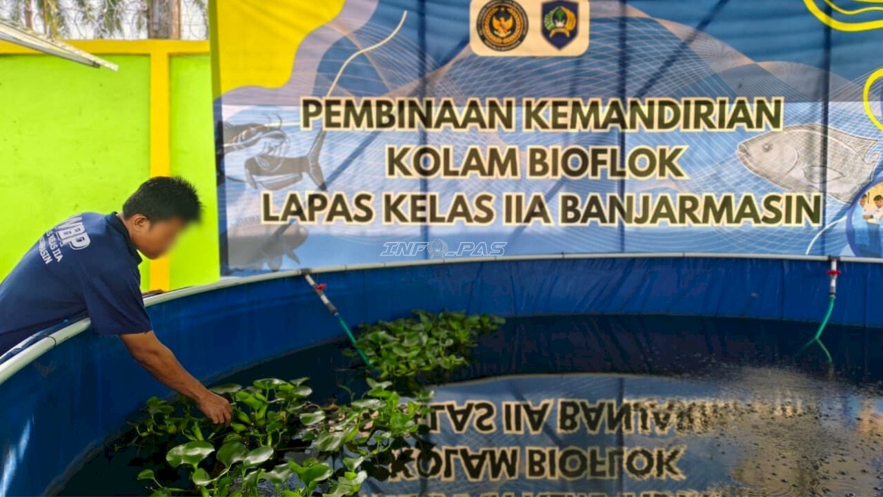 Asah Skill Perikanan, Warga Binaan Lapas Banjarmasin Budidayakan Gurami Bioflok