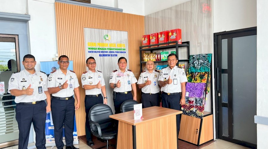 Kanwil Ditjenpas Kalsel Luncurkan Gerai Karya Warga Binaan di Lounge Kanim Banjmasin