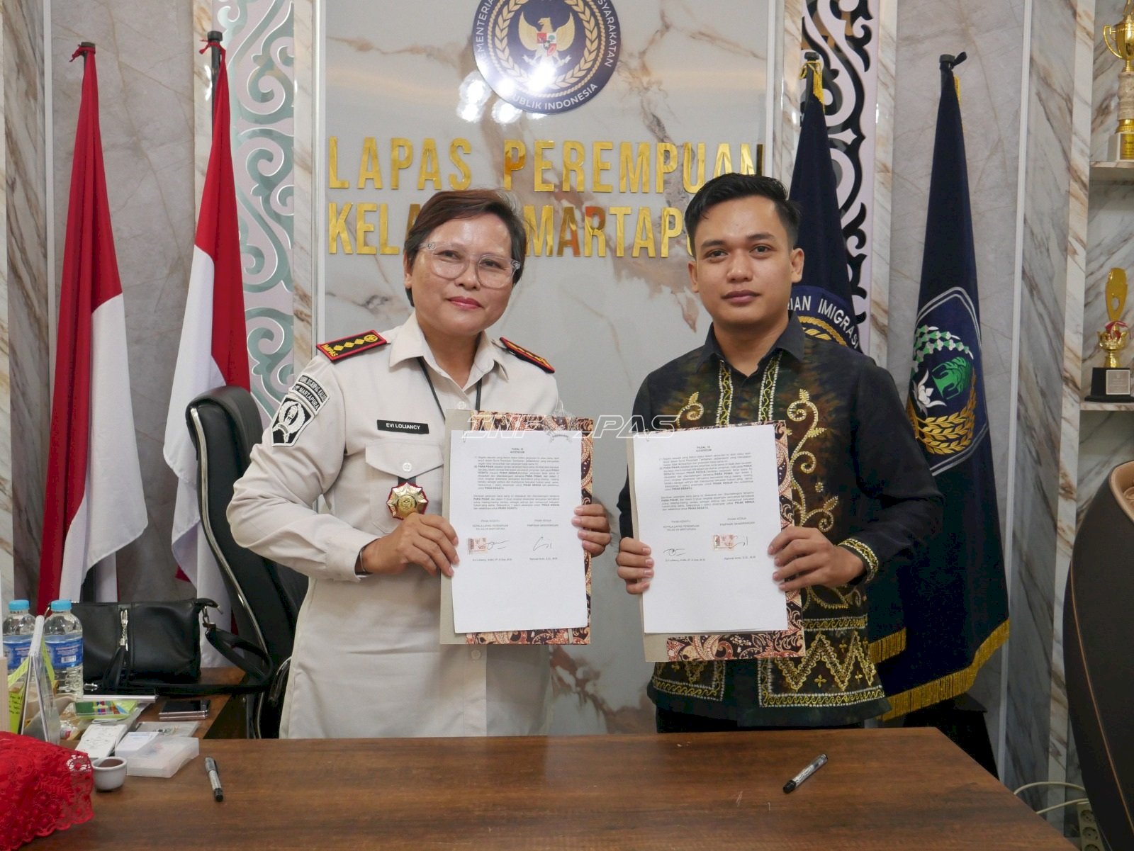 Lapas Perempuan Martapura Perkuat Pembinaan Kemandirian, Teken PKS dan Gelar Pelatihan Sasirangan Prada