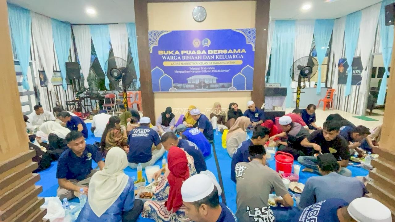 Hangatnya Ramadan, Lapas Narkotika Karang Intan Gelar Buka Bersama Warga Binaan dan Keluarga
