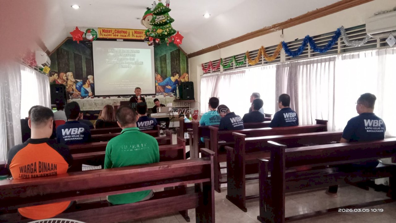 Lapas Banjarmasin Hadirkan Pelayanan GMDC, Warga Binaan Kristiani Dikuatkan Lewat Firman