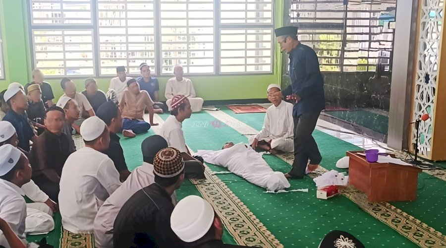 Bekal Kembali ke Masyarakat, Warga Binaan Lapas Narkotika Karang Intan Dalami Tata Cara Penyelenggaraan Jenazah