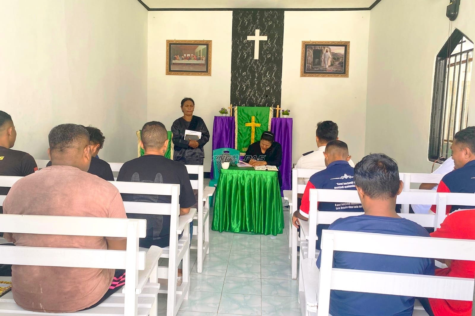 Kunjungan Pastoral Lapas Wahai, Bekali Warga Binaan Jelang Ibadah Perjamuan Kudus