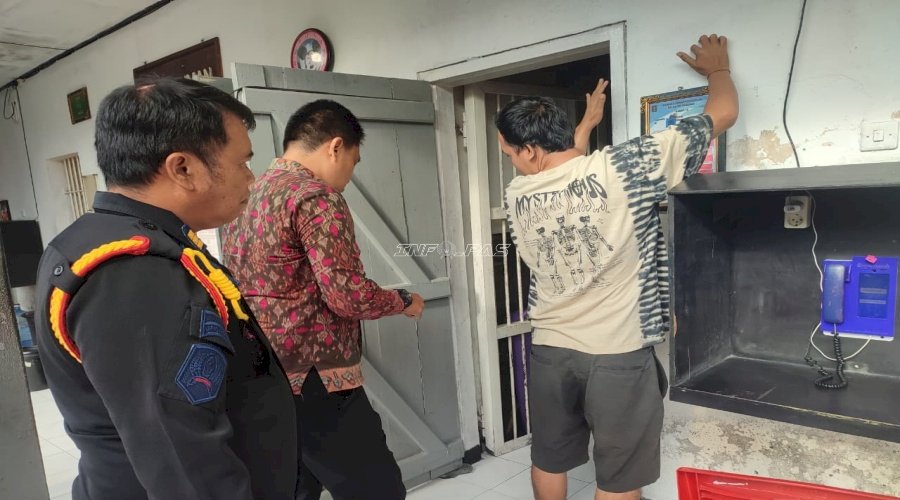 Jaga Kamtib Tetap Kondusif, Tim Pamandini Lapas Tabanan Laksanakan Razia