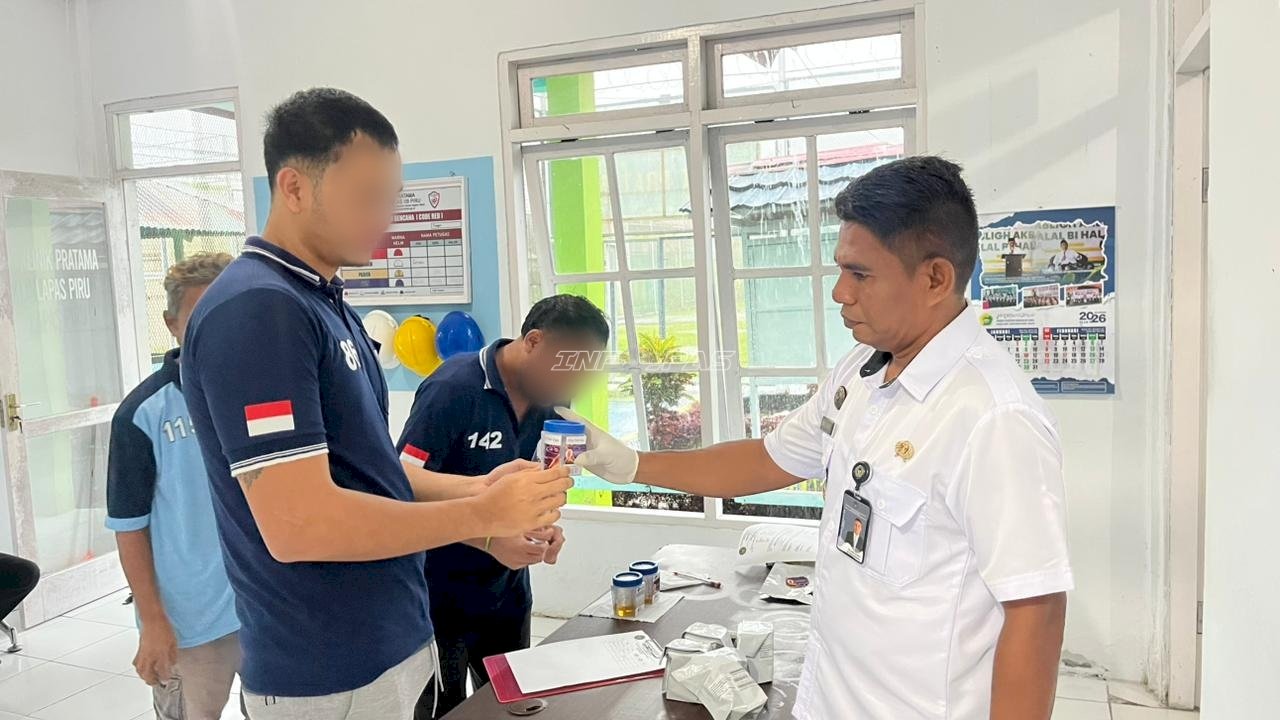 Tes Urine Mendadak, Lapas Piru Pastikan Petugas dan Warga Binaan Bebas Narkoba