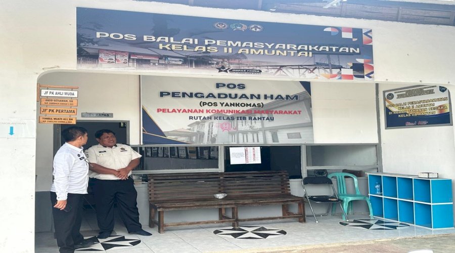 Kabapas Amuntai Pantau Pos Bapas Amuntai di Rutan Rantau