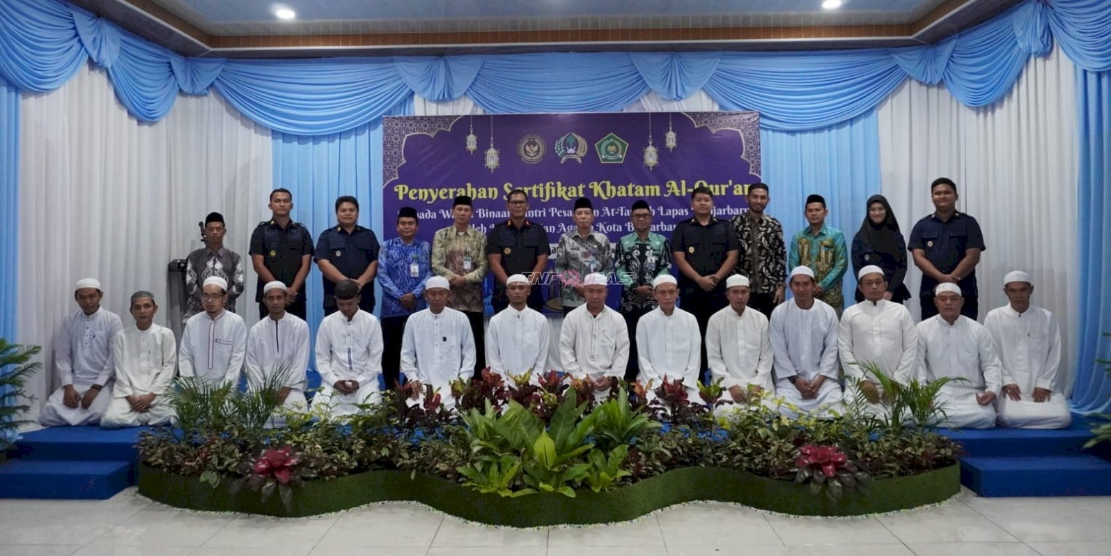 Lapas Banjarbaru Serahkan Sertifikat Khotmul Qur’an kepada 15 Warga Binaan