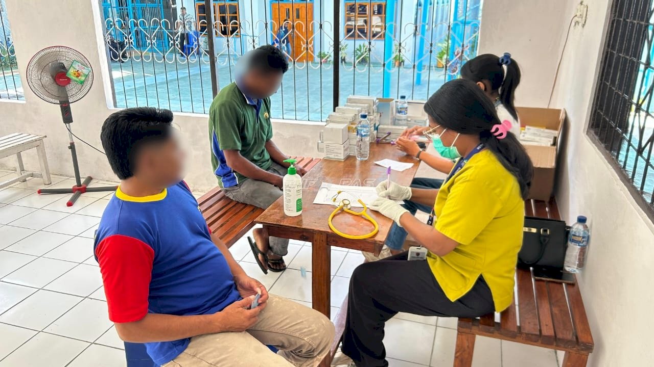 Jamin Hak Warga Binaan, Lapas Kalabahi Gelar Pengecekan Kesehatan bersama RSB Mola 