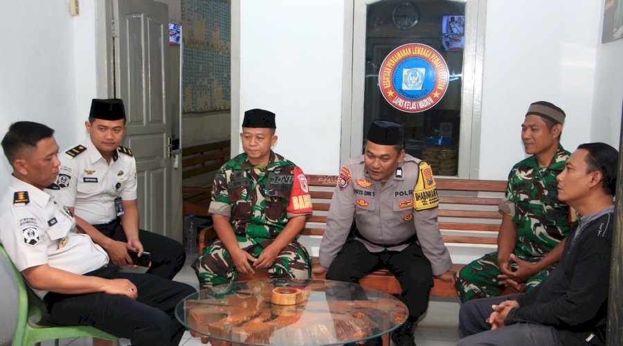 Jelang Lebaran, Lapas Kelas I Madiun Perkuat Sinergi Keamanan dengan Koramil dan Polsek Mangunharjo 