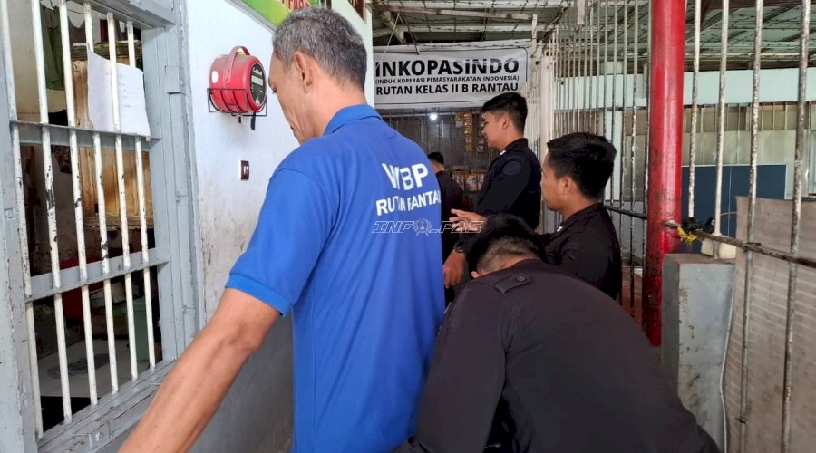 Rutan Rantau Gencarkan Penggeledahan Rutin, Perkuat Deteksi Dini Gangguan Kamtib