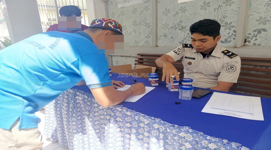 Tes Urine Petugas dan Warga Binaan, Rutan Rantau Tegaskan Komitmen Zero Narkoba