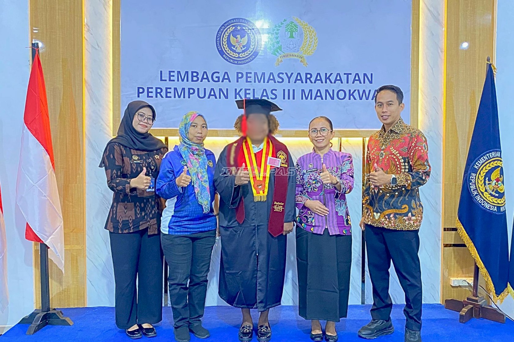 Penuhi Hak Pendidikan, Lapas Perempuan Manokwari Fasilitasi Wisuda Daring Warga Binaan