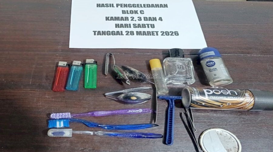 Razia Kamar Hunian Jaga Kondusivitas dan Kamtib di Rutan Pelaihari