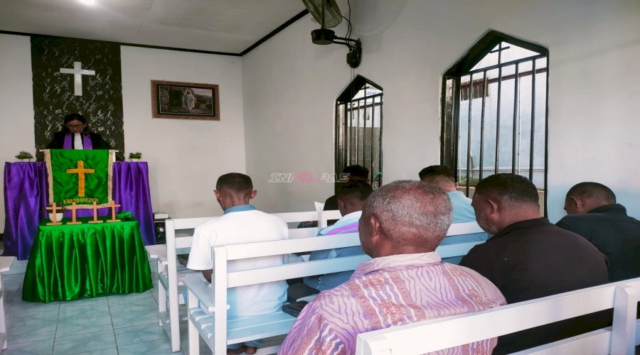 Masuki Pekan Suci, Warga Binaan Lapas Khidmat Beribadah Minggu Palma