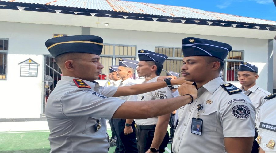 Penyematan Pangkat Baru di Lapas Wahai, Momentum Peningkatan Integritas dan Profesionalisme Petugas