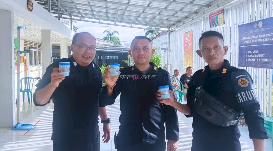 Cegah Narkoba, Lapas Pangkalpinang Gelar Tes Urine dan Cek Kesehatan