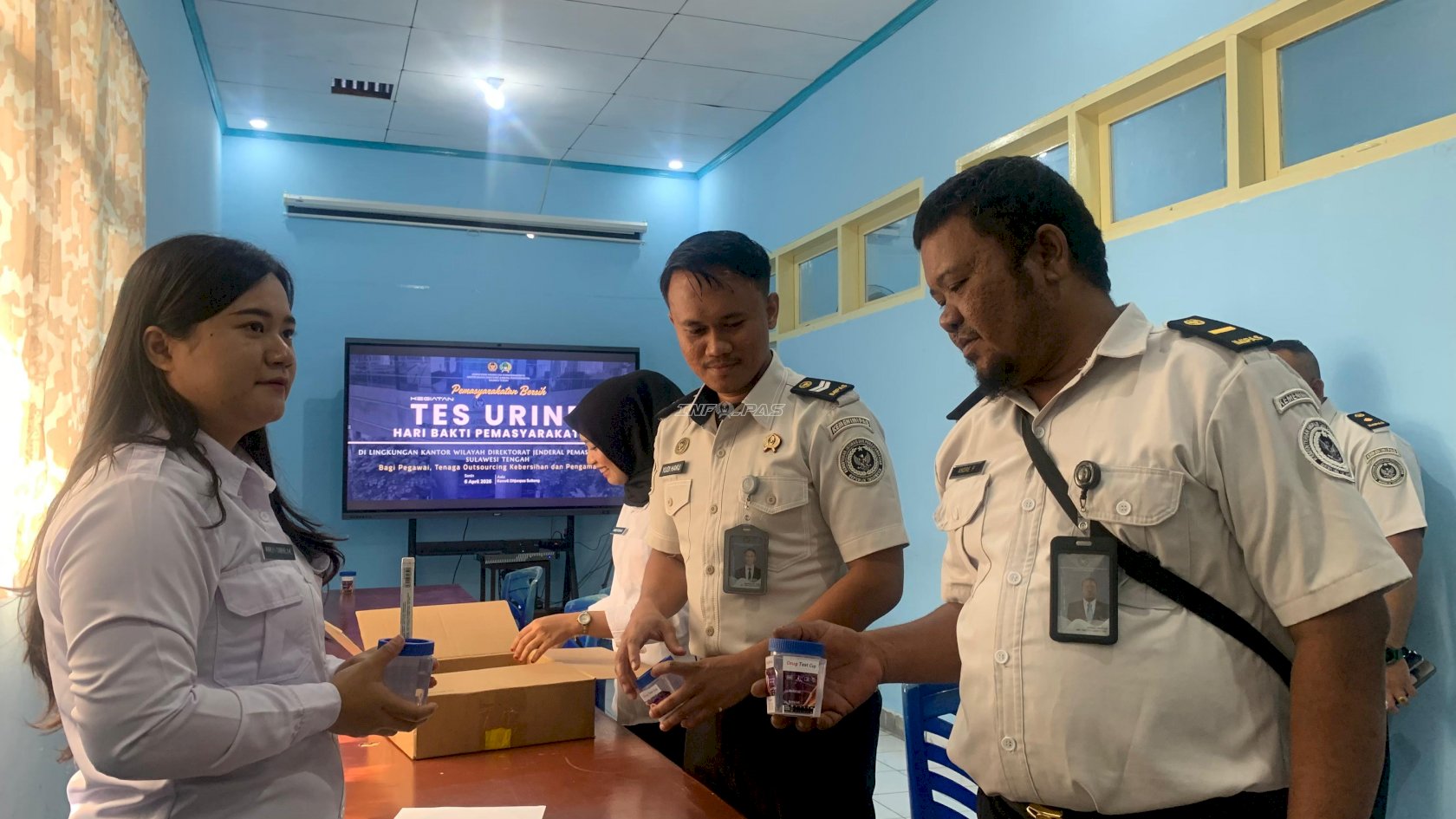 Tegas Zero Narkoba, Kanwil Ditjenpas Sulteng Gelar Tes Urine Acak Sambut HBP Ke-62