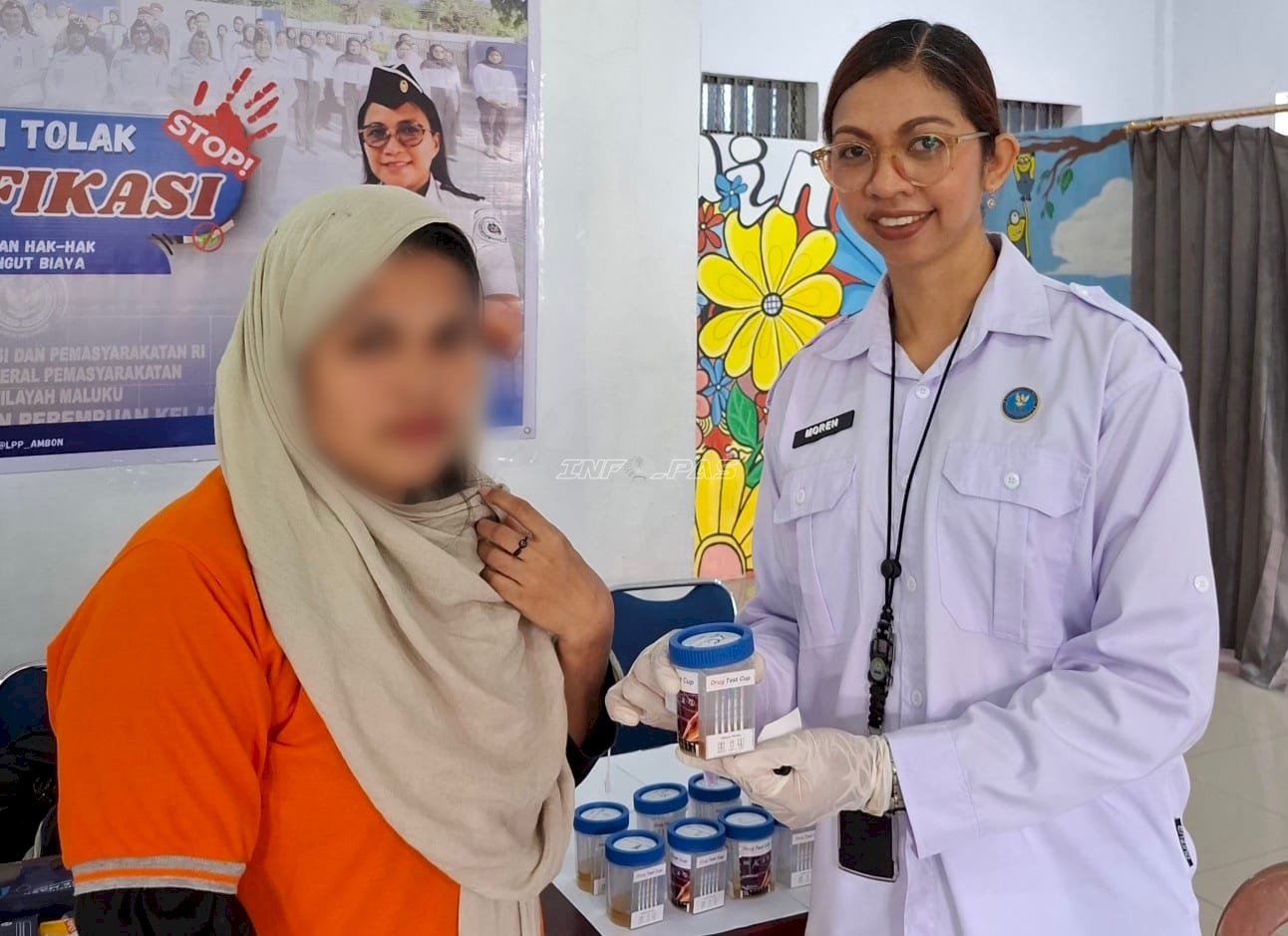 Komitmen Zero Halinar, Lapas Perempuan Ambon Gelar Razia dan Tes Urine