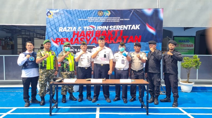 Gandeng APH, Rutan Kebumen Gelar Razia dan Tes Urine Serentak