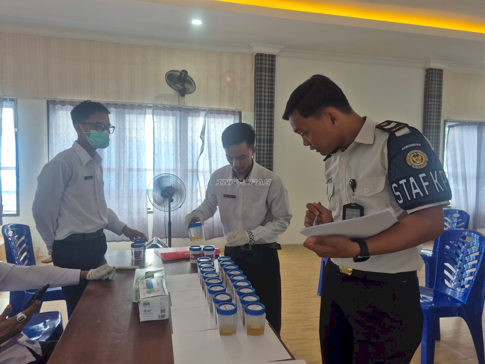 Perangi Narkoba, Rutan Palu Gelar Tes Urine Jelang Peringatan HBP Ke-62