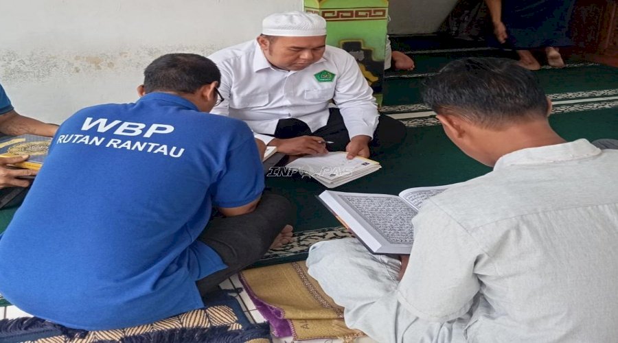 Warga Binaan Rutan Rantau Belajar Baca Tulis Al-Qur’an bersama Kemenag Kab. Tapin