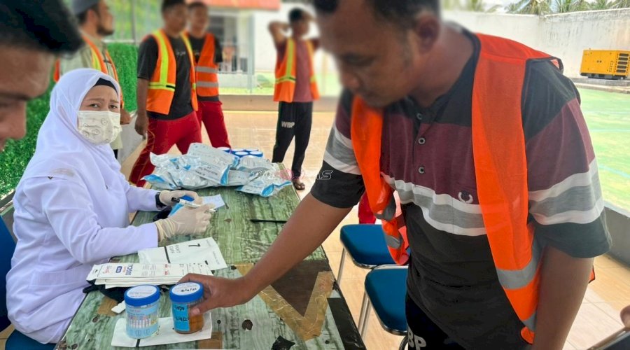 Komitmen Zero Halinar, Lapas Labuhan Bilik Gelar Razia Gabungan dan Tes Urine 