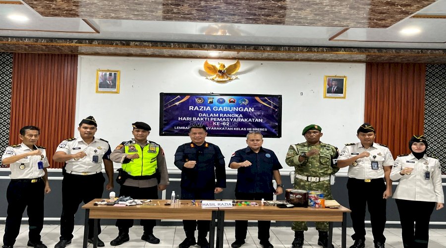 Razia Gabungan Lapas Brebes, Komitmen Pemasyarakatan Bersih Halinar