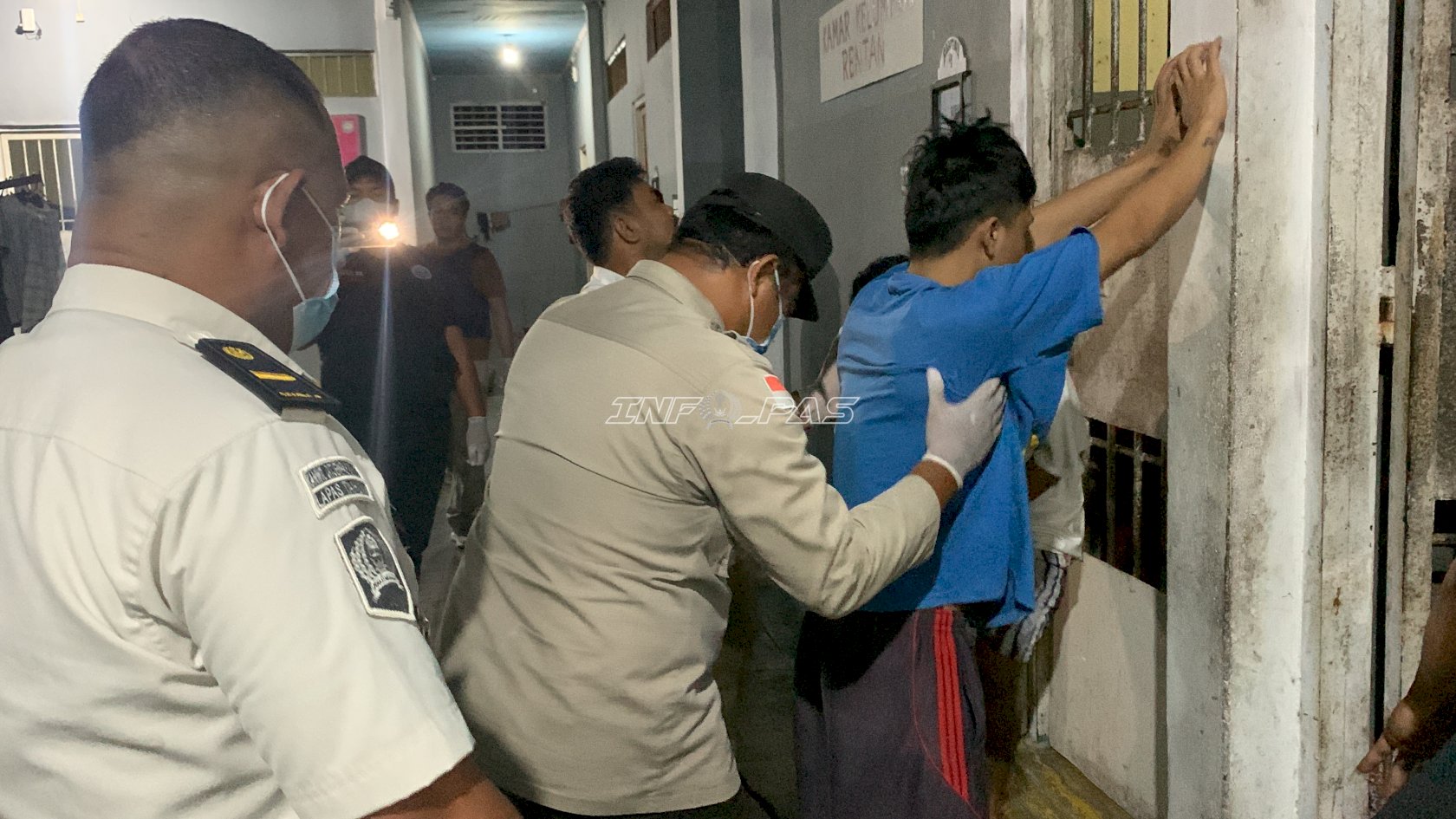 Semangat HBP Ke-62, Lapas Tahuna Gelar Tes Urine dan Razia Gandeng APH