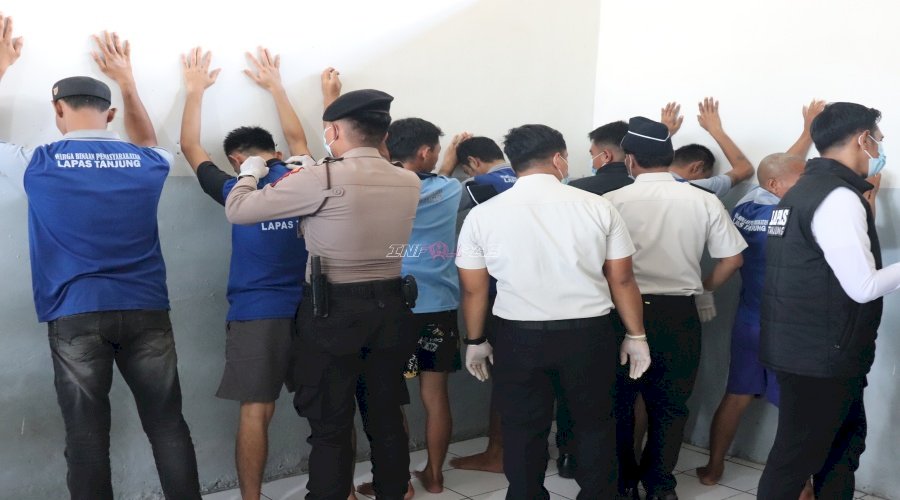 Lapas Tanjung Tingkatkan Integritas melalui Razia dan Tes Urine bersama APH