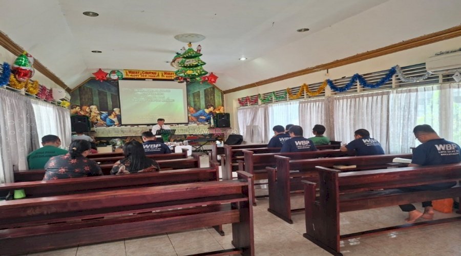 Warga Binaan Kristiani Lapas Banjarmasin Berbadah bersama GMDC, Refleksi Nilai Ketaatan dan Pengorbanan