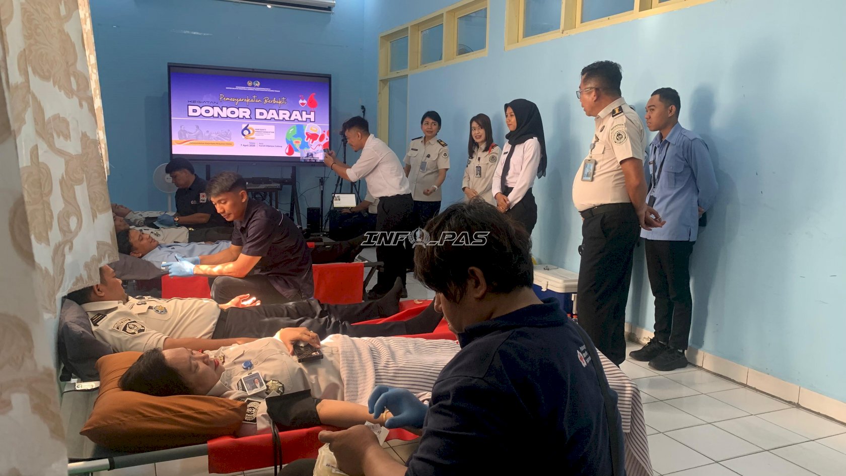 Ditjenpas Sulteng untuk Kemanusiaan, Donor Darah Warnai Semangat HBP Ke-62